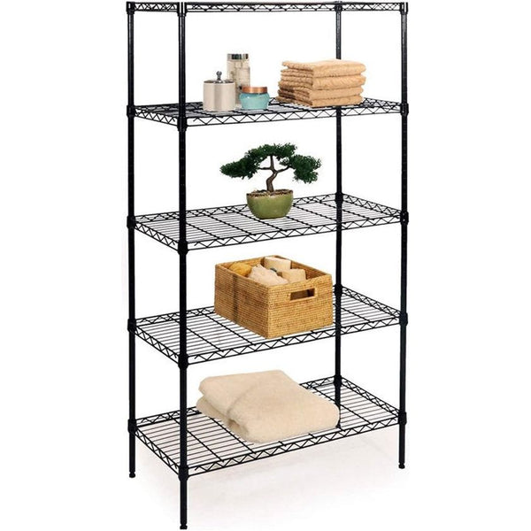 ultrazinc draadrek met 5 planken en wielen, staal, zwart, 14 x 30 x 60 ultrazinc draadrek met 5 planken en wielen, gemaakt van staal, in het zwart, afmetingen 14 x 30 x 60.