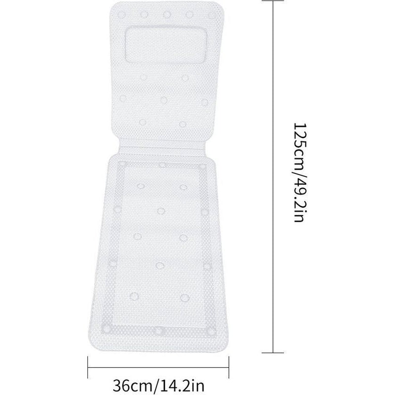 Zachte gewatteerde badkussen mat, volledige body-kuuroord-badmatras met comfortabele hoofdsteun en grote antislip zuignappen