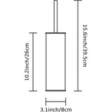 Zwarte toiletborstels en houder, metalen toiletborstel inclusief 2 opzetborstels, vrijstaande ronde siliconen toiletborstel voor de badkamer