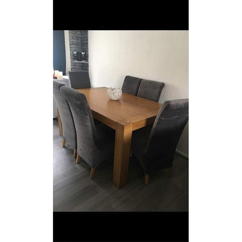 Hoezen voor eetkamerstoel, fluwelen stretch, van spandex pluche, voor solide, grote eetkamerstoelen, beschermende hoezen, decoratief