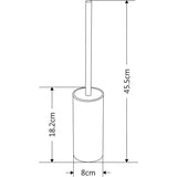 Toiletborstel,materiaal: de vrijstaande toiletborstel en houder zijn gemaakt van 304 roestvrij staal