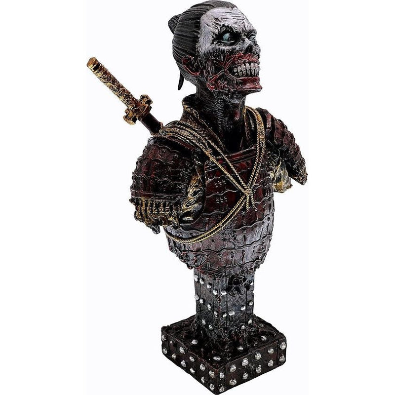 Hars Undead Japanse Samurai Zombie Buste Standbeeld Sculptuur Ornament Figuur Craft voor Thuis Woonkamer Veranda Decoratie Bureau T Gift