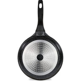 Gietijzeren pan 24 cm afneembaar handvat, pan met antiaanbaklaag, inductie en all fornuizen, dikke bodem optimale warme theeverdeling, pan ovenvast, pan pan 24 cm hoge rand, frituurpan