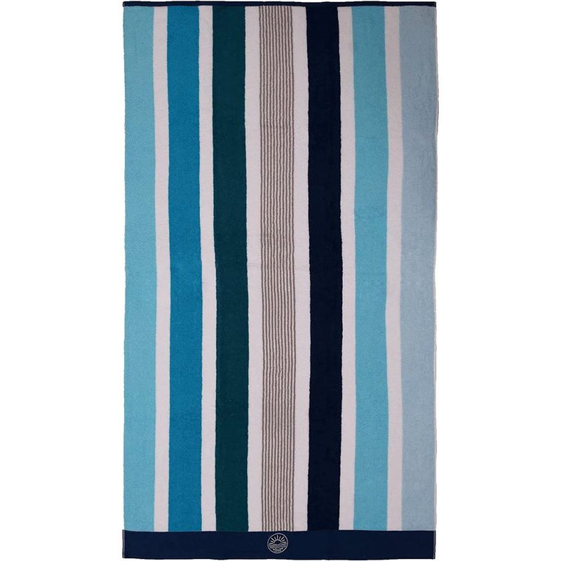 badhanddoek 100x180cm | strepen | veelkleurig blauw