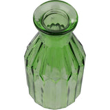 Vaas 'Almería' groen set van 3 - Ø 7 x 16 cm Translation: Set van 3 groene vazen 'Almería' - Ø 7 x 16 cm