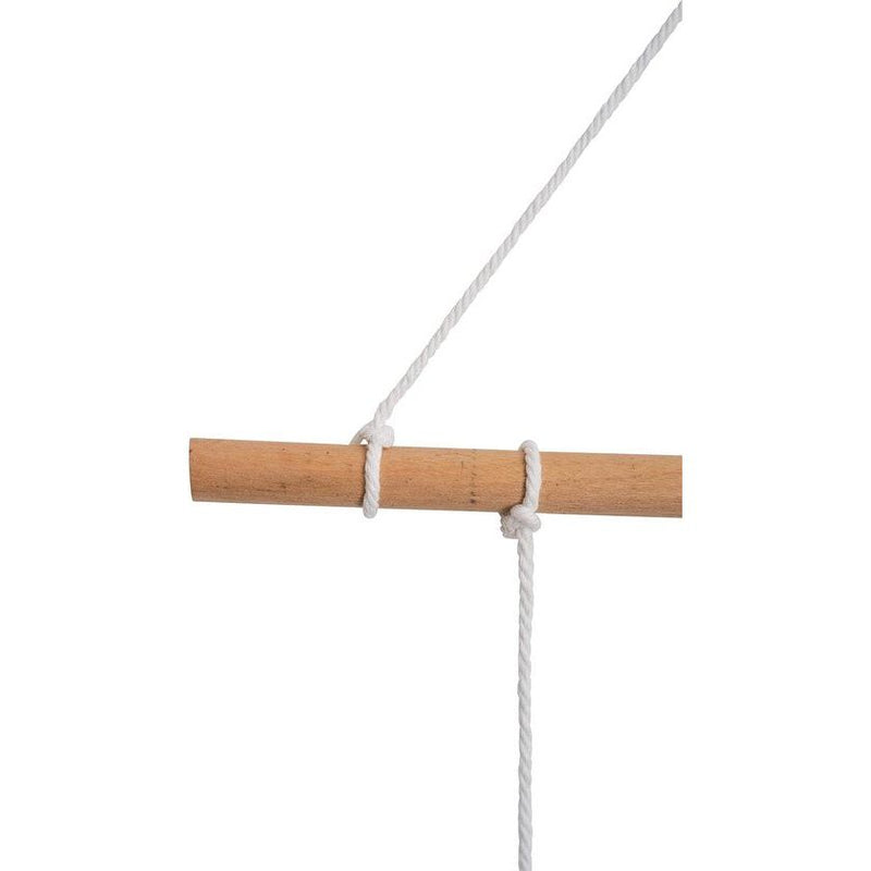 Wandbehang macramé - sneeuwvlokken - wit - ca. 40 x 50 cm