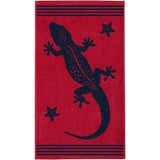 Strandlaken, 100% katoen, in verschillende maten en kleuren, Gecko Red, 100 x 180 cm