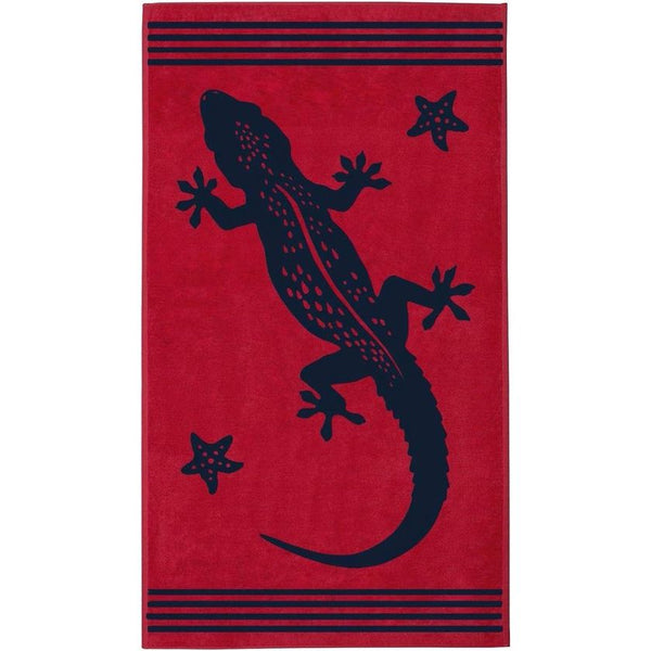 Strandlaken, 100% katoen, in verschillende maten en kleuren, Gecko Red, 100 x 180 cm