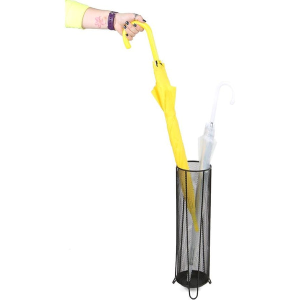 Paraplustandaard, Entryway Organizer, versterkte solide rand en basis, metalen mesh, L x 14 cm B x 50 cm H, metalen vlechtwerk, zwart