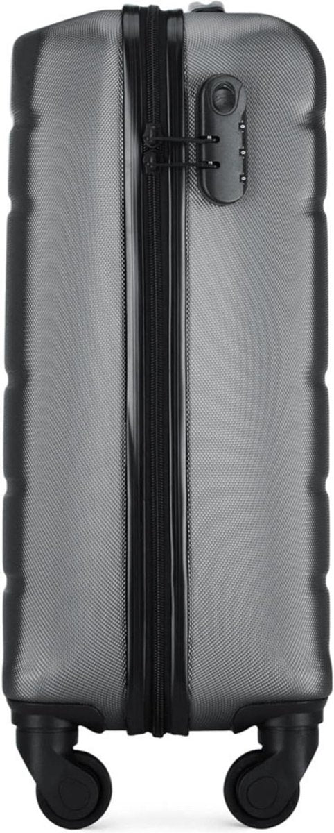 reiskoffer rolkoffer trolley, grijs, handbagage