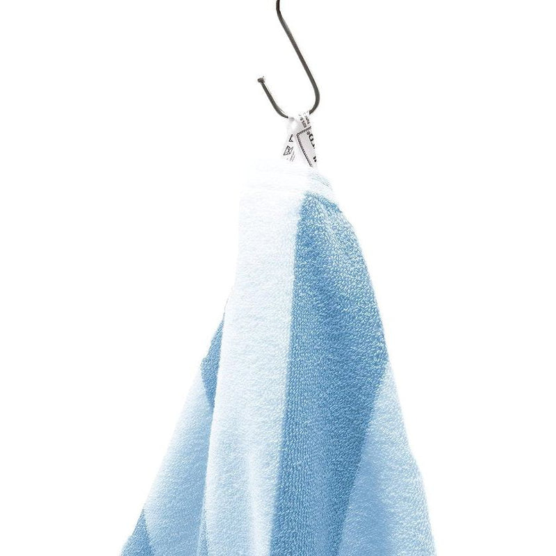 Saunahanddoek set van 2, 70x180 cm, lichtblauw-wit gestreept