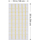 Set van 12 theedoeken, 38 x 64 cm, katoenen theedoeken, machinewasbaar (geel en wit)