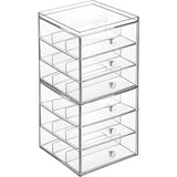 Opbergdoos voor brillen - brillenhouder voor brilopslag in 3 laden - voor brillen, zonnebrillen en leesbrillen - doorzichtig