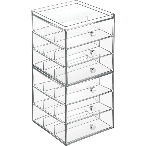 Opbergdoos voor brillen - brillenhouder voor brilopslag in 3 laden - voor brillen, zonnebrillen en leesbrillen - doorzichtig