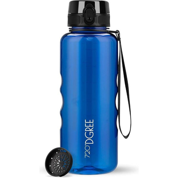 uberBottle crystalClear Drinkfles + Zeef - 1,5 L - BPA-vrij - Waterfles voor sport, sportschool, fitness, buitenshuis, wandelen - Grote sportfles gemaakt van Tritan - Licht, onbreekbaar, duurzaam