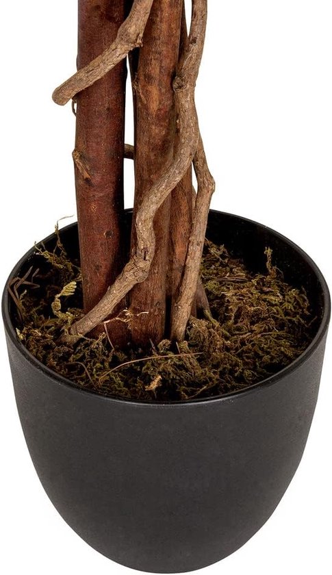 Kunstplant mango hoogte 130 cm groen 588 bladeren grote kamerplant mangoboom potplant boom kunstmatig