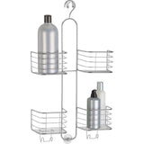 Doucheplank voor badkamer - 4 opbergmanden - Doucheplank voor shampoo, conditioner, douchegel en andere badkameraccessoires - Extra grote doucheopslag - Kleur: Zilver