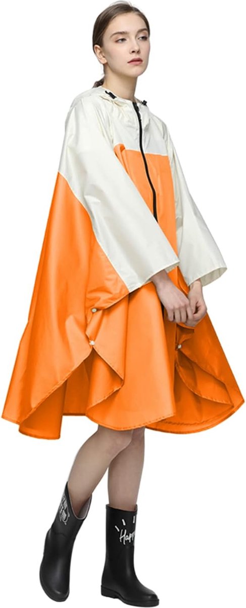 Modieuze regenponcho, uniseks, regenjas, ademend, regencape, lichte regenjas, regenbeschermende kleding, regenjas, als picknickdeken, zonnezeil voor heren en dames, fiets, motorfiets, wandelen,