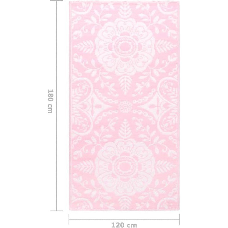 Buitenkleed/Buitentapijt - Tuintapijt Vloerbedekking Tuinaccessoire - PP Roze (120x180cm)