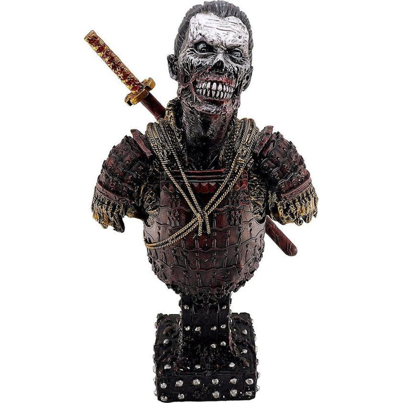 Hars Undead Japanse Samurai Zombie Buste Standbeeld Sculptuur Ornament Figuur Craft voor Thuis Woonkamer Veranda Decoratie Bureau T Gift