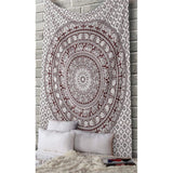 Mandala stoffen wandtapijt decoratieve strandhanddoek hippie tapijt olifant gooi tapijt 213x137 cm kastanjebruin Vertaling: Mandala stoffen wandtapijt decoratieve strandhanddoek hippie tapijt olifant gooi tapijt 213x137 cm kastanjebruin