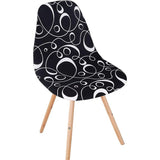 Eetkamerstoelhoes, Scandinavische kuipstoel, overtrek, eetkamerstoel, beschermhoezen, stretch - set van 4 - Elegant