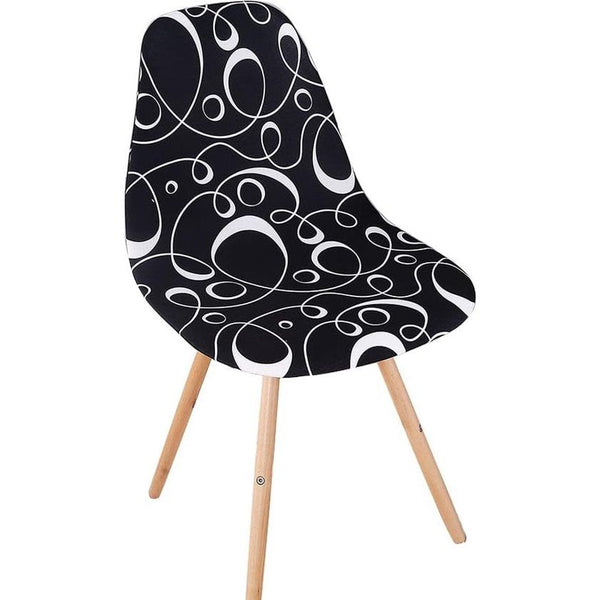 Eetkamerstoelhoes, Scandinavische kuipstoel, overtrek, eetkamerstoel, beschermhoezen, stretch - set van 4 - Elegant