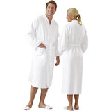 Badjas van katoen, verschillende maten, wit, kimonostijl