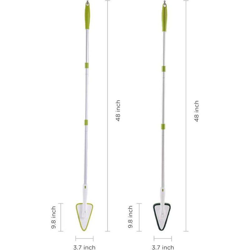 Reinigingsborstel,1 x 46 inch metalen handvat en 2 x vloerschrobbers en 2 x schuursponsjes