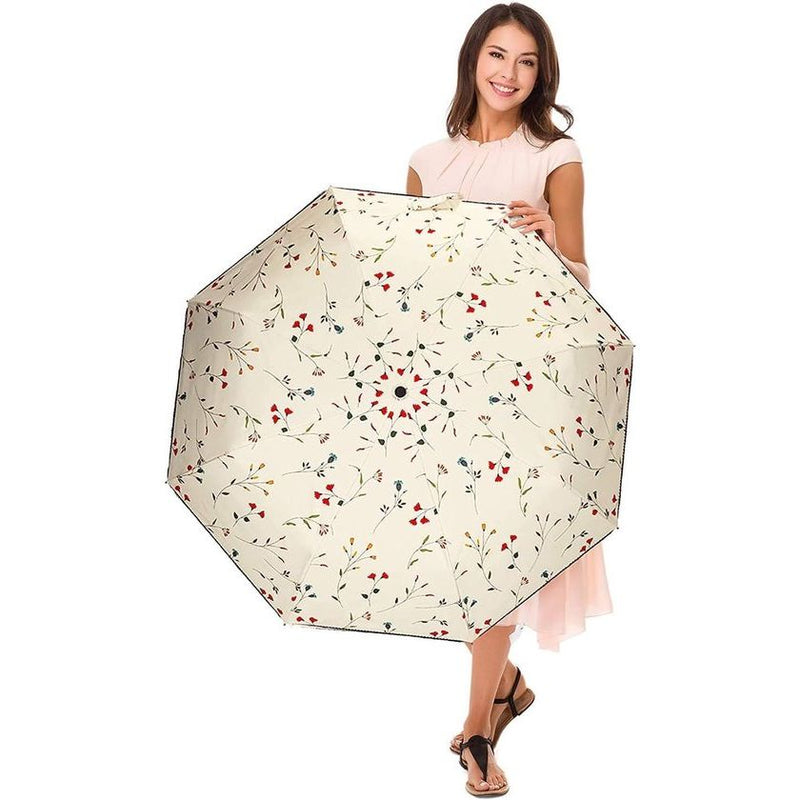 Paraplu, parasol, UV-bescherming voor buiten, automatisch opvouwbare paraplu voor dames, winddicht, regendicht, mini-paraplu, zakparaplu's met 8 baleinen voor volwassenen en kinderen op reis