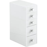 Witte ladebox van kunststof - mini-commode met laden - praktische bureau-organizer