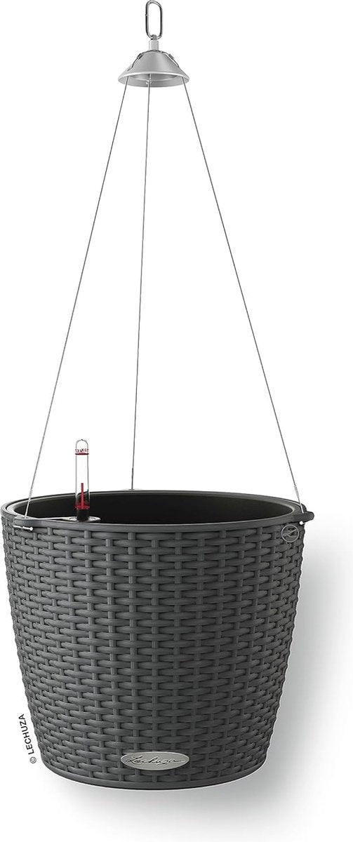 Cottage Plantenbak met aardebewateringssysteem, graniet, 27 x 27 x 23 cm, Single