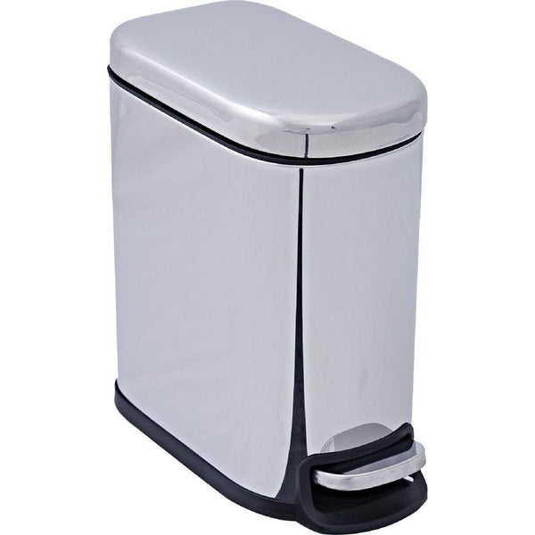 SENSEA - REMIX badkamerprullenbak - 5L - rechthoekig - roestvrij staal - wit - verchroomde afwerking