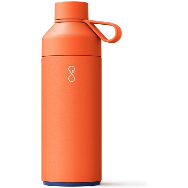 Reusable Water Bottle Made of Recycled Stainless Steel - Environmentally Friendly & Reusable - Sun Orange - 1L