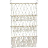 knuffel speelgoed hangmat handgeweven katoenen touw hangmat netto speelgoed opslag decoratie voor kinderkamer, speelkamer, slaapkamer, B