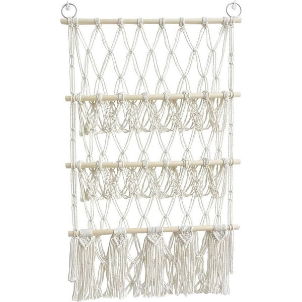 knuffel speelgoed hangmat handgeweven katoenen touw hangmat netto speelgoed opslag decoratie voor kinderkamer, speelkamer, slaapkamer, B