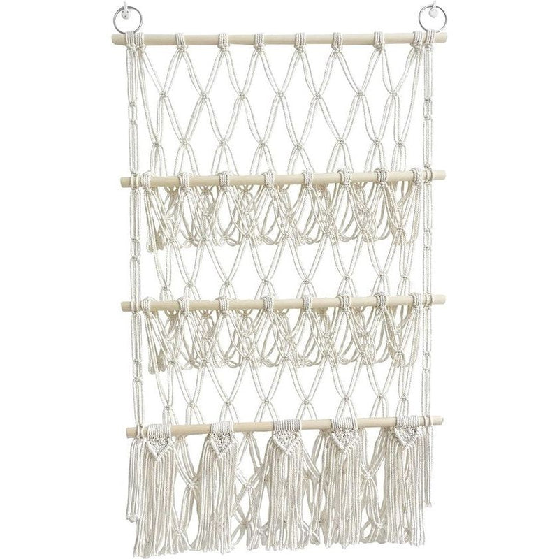 knuffel speelgoed hangmat handgeweven katoenen touw hangmat netto speelgoed opslag decoratie voor kinderkamer, speelkamer, slaapkamer, B