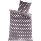 Warm Winter Püsch Star omkeerbaar beddengoed Nicky-Teddy 'Cashmere Touch' Coral Fleece in vele kleuren en maten, kleur: grijs, maat: 155 x 220 cm.