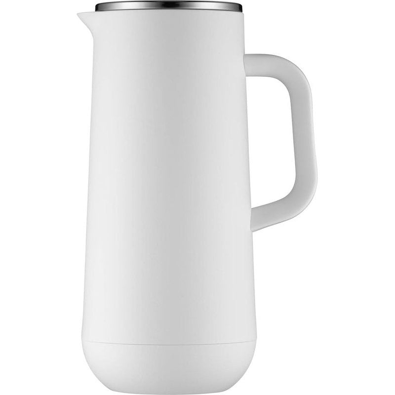 thermoskan, 1 l, thermoskan voor koffie of thee, draaisluiting, houdt dranken 24 uur koud en warm, thermoskan koffie of thee, wit