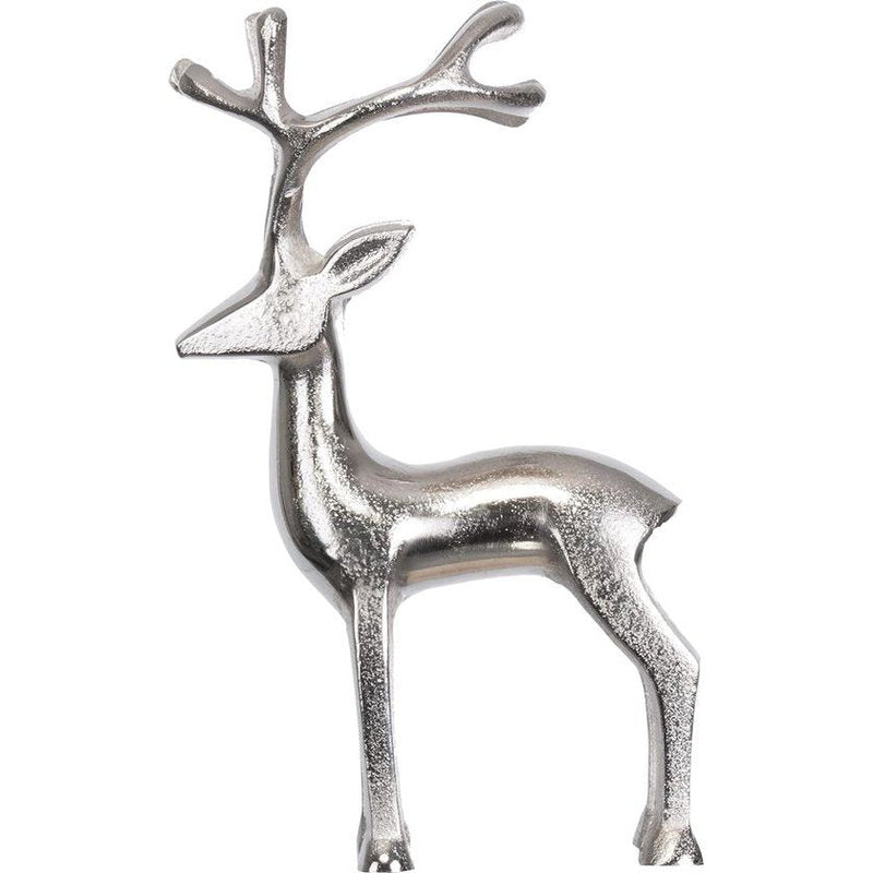 Decoratief beeld Rendier Kerstdecoratie Hert Aluminium Zilver 20 cm Hoog Decoratief beeld Rendier Kerstdecoratie Hert Gemaakt van Aluminium Zilver 20 cm Hoog