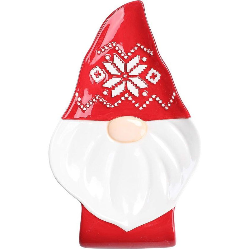 Kerstman 3D keramische lepelsteun, met de hand beschilderd, vaatwasmachinebestendig