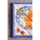 Hotpads 100% katoen pannenlappen met strik hittebestendig (20 cm x 20 cm) set met 2 pannenlappen voor moederdagcadeau, grillen, omgaan met hete pannen, gourmand-voorjaar/zomer