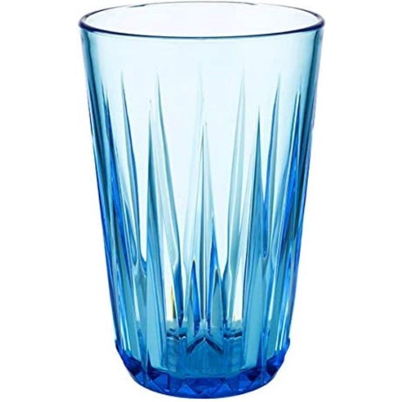 Set van 6, hoogwaardige 0,3 liter Tritan kunststof drinkglazen, BPA-vrij, kristalglas-look, onbreekbare herbruikbare glazen, herbruikbaar en vaatwasmachinebestendig, 300 ml, blauw