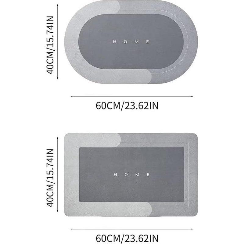 Superabsorberende badmat, superzachte vloermat, antislip badmatten, absorberende microvezel badmat, 40 x 60 cm
