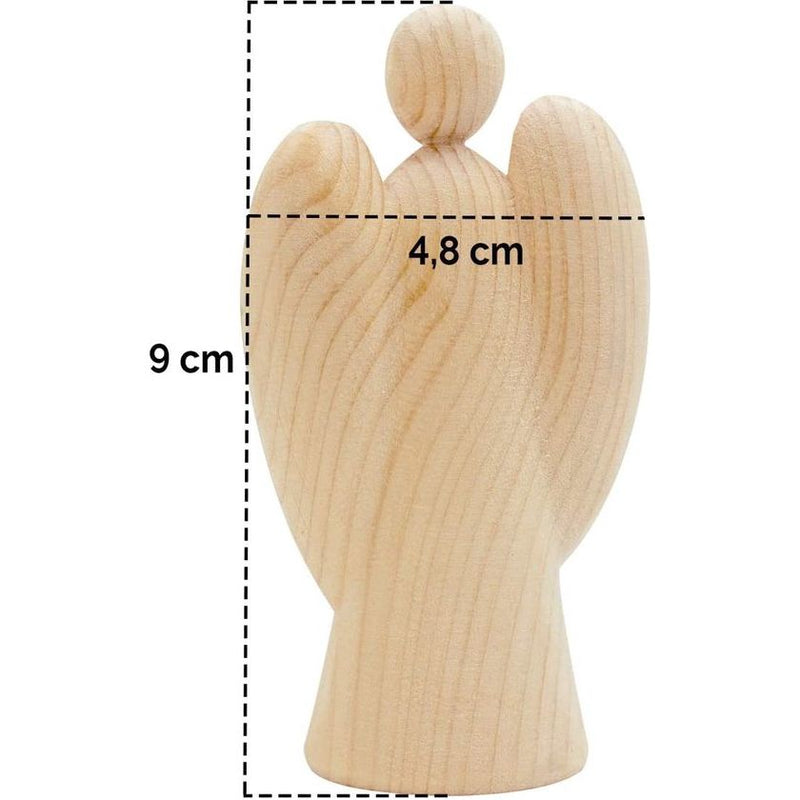 Moderne cadeaus uit Arvenhout - met meisjes - hoogte 9cm - cadeau voor de doop van Kerstmis - handwerk uit Zuid-Tirol