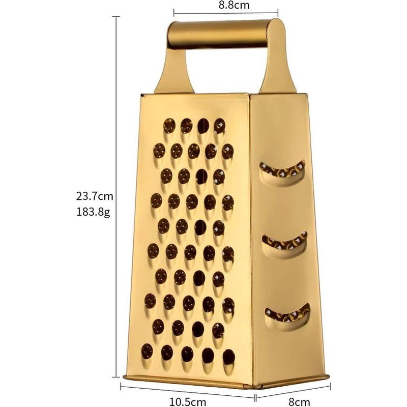 rasp roestvrij staal vierkante rasp 23,7 cm hoogte rasp voor groenten roestvrij staal geschikt voor groenten enz 1 stuk goud