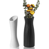 Keramische vazen, bloemenvaas, 2 stuks, decoratieve zwarte keramische vaas, keramische vazenset voor pampasgras, moderne rustieke boho-decoratie, droogbloemen, decoratieve vazen