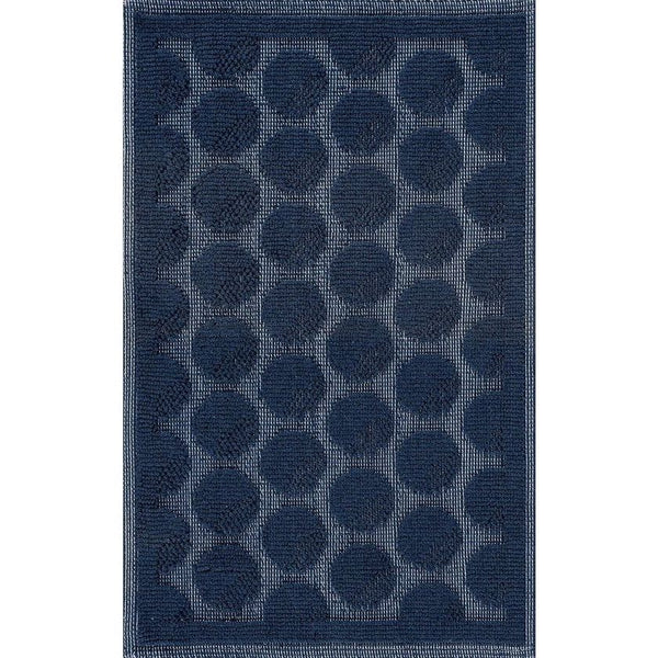 Antislip badmat blauw, stippen, design, badmat, katoen, badkamertapijt, douche, badkamer, keuken, slaapkamer, 2 stuks - 40 x 60 cm