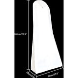 Witte kleur non-woven anti-stof bruiloftsjurk kledingzak display screen film samen met transparante ritszak