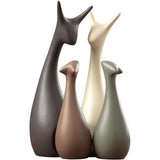 Dierenornament Porselein Decoratie Herten Keramiek Ambachten Kunst Creatieve inrichting Ornamenten Geschenk Familiematten Vier personen Huisherten.